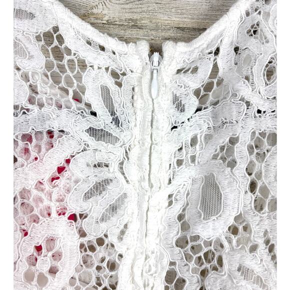 Lilly Pulitzer Women’s 6 White Lace Cotton Lined Sleeveless Mini Shift Dress NEW - Picture 9 of 10